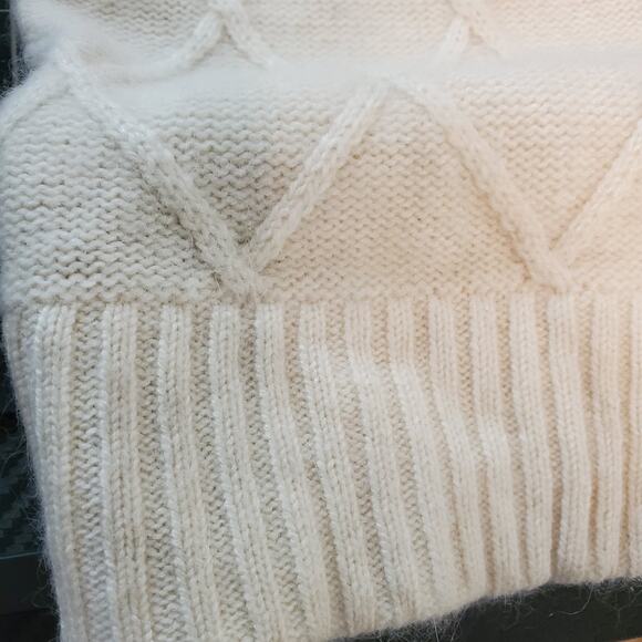 Jones New York Signature Copenhagen Zip Front Cardigan Eggshell Wool Blend Sz 3X - Picture 7 of 8